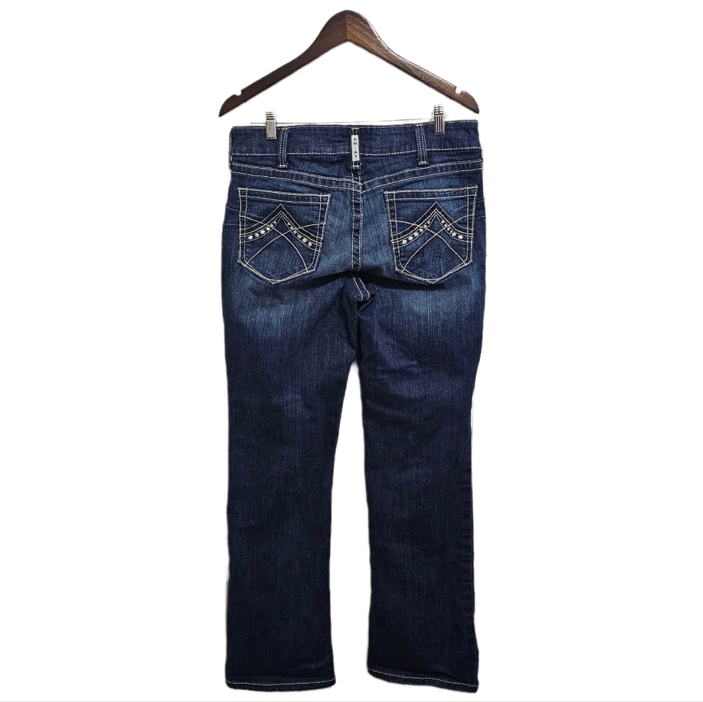 Ariat western cowgirl boho denim bootcut midrise jeans size 32L - Picture 8 of 10